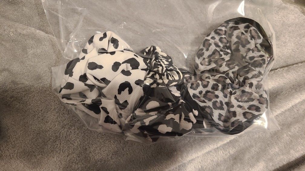 4 Pony Tail Bands - Animal Prints