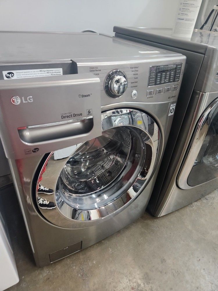 LG ONLY WASHER STEAM STAINLESS STEEL