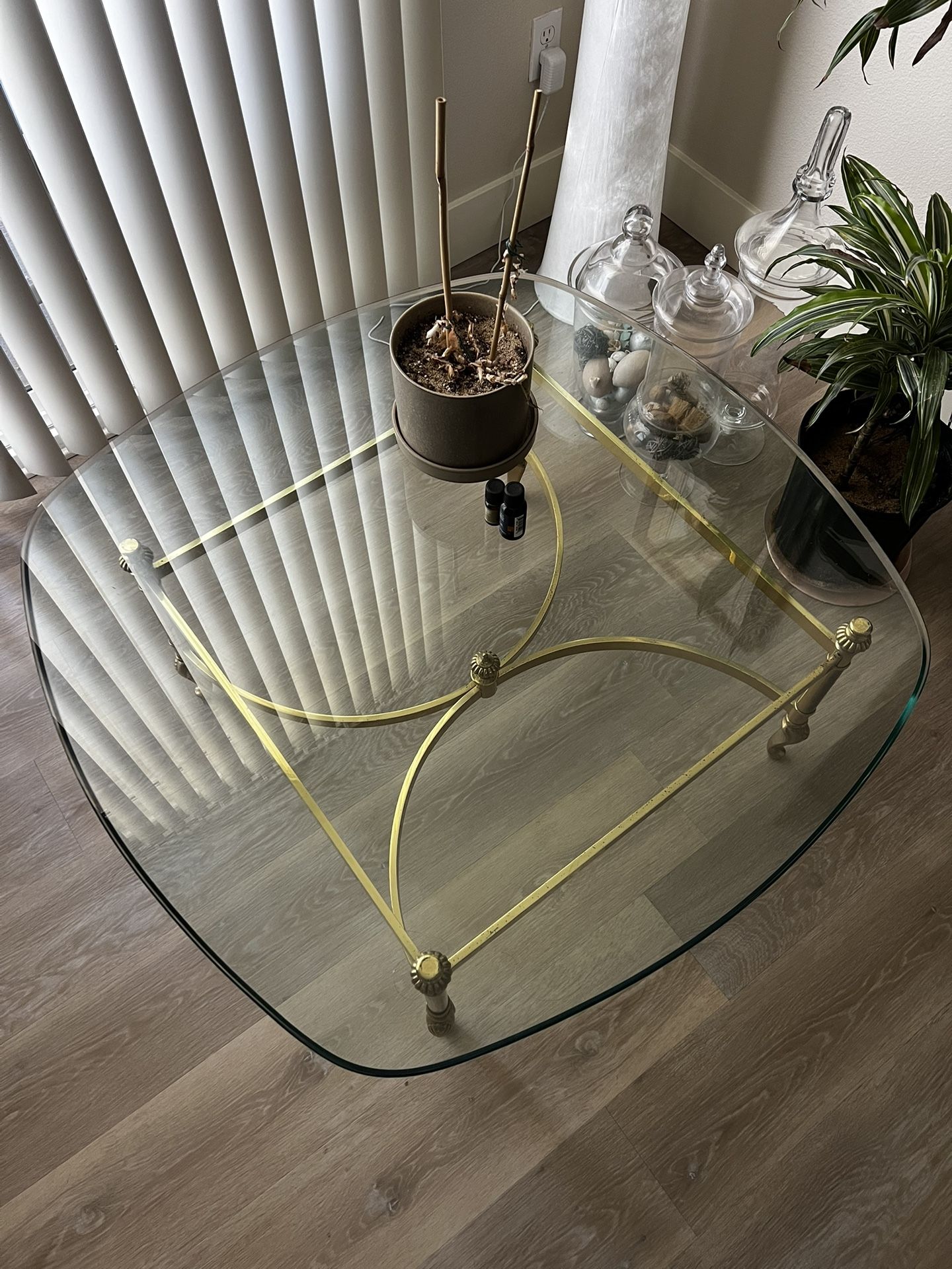 Antique Glass Coffee Table