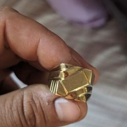 14 K Gold Plated Stamped Ring