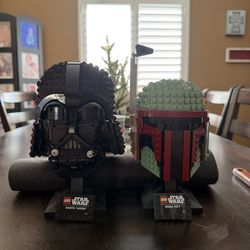 Lego Star Wars Vader & Boba helmets