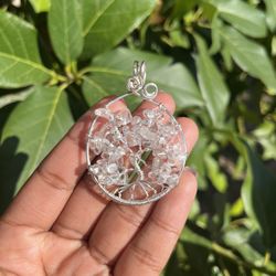 Clear Quart Tree Pendant 