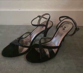 BP Black Strappy Heeled Sandals 8