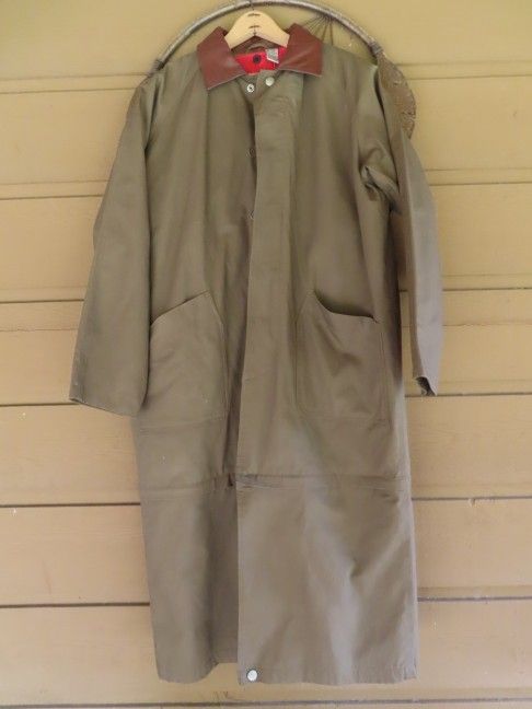 Vintage Marlboro Mens small Western Duster Trench Coat 90's Removable Lining NWT
