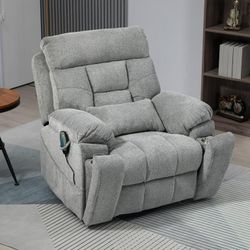 Brand New Recliner Sofa Lazy Sofa, Massage Chair With Electric And Heat Cushion, Hidden Cup Holder.