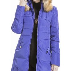 Valuker Women's Down Coat With Fur Hood With 90% Down Parka Puffer Jacket