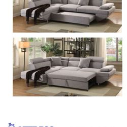 Sleeper Sofa Bed Sofá Cama Gris Claro Only 10 Down 