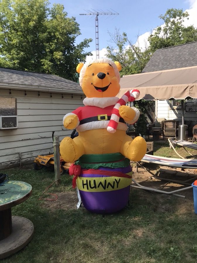 Disney Winnie the Pooh Christmas Airblown Inflatable 8 Feet