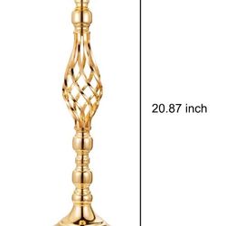 20.87Inch Gold Flower Vases for Centerpieces Cylinder Vases 