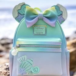 Loungefly Disney Minnie Mouse Ombre Mermaid Pastel Mini Backpack