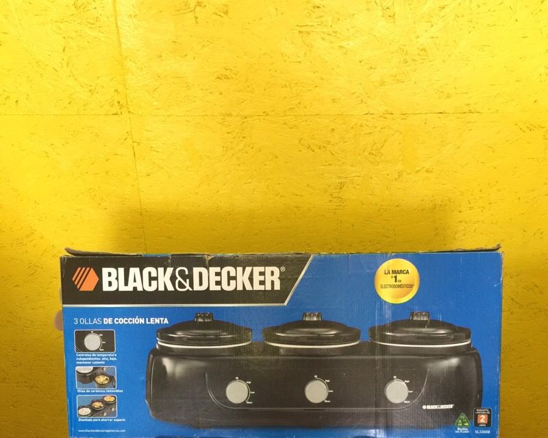 Black & Decker 3 Crock Pot Slow Cooker SL3300B Small Kitchen - BRAND NEW NEVER BEEN USED