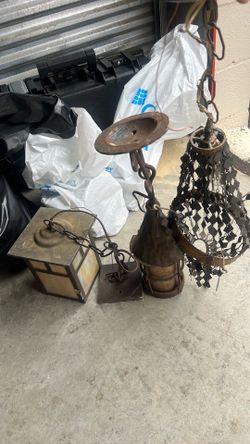 3 antique light fixtures