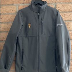 READ ENTIRE AD BEFORE MESSAGING - Columbia Men’s ASU Ascender™ Softshell Jacket lined coat size small grey sparky pitchfork Arizona State University