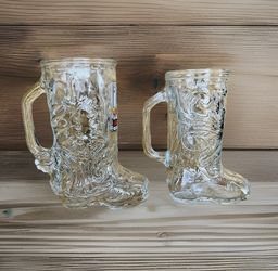 Wild Jack's Steak House Orlando FL Beer Glass jug Cowboy boot And Bonus Boot