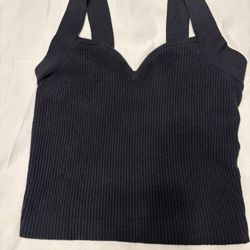 Abercrombie & Fitch Black Ribbed Knit Tank- Size Small NWOT