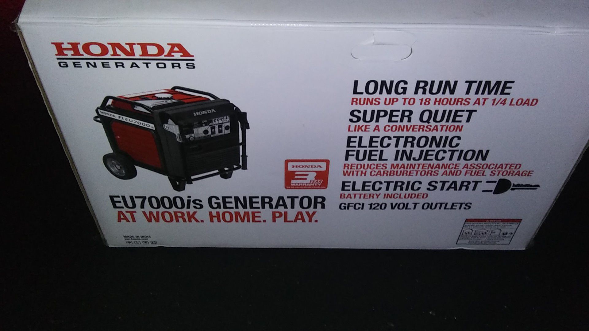 Honda EU7000is inverter generator BRAND NEW IN BOX