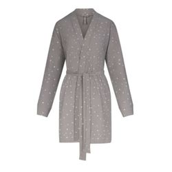 SKIMS XS grey Star Patterned Robe 
