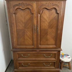 Armoire, Dresser With Mirror, 2 Night Stands 