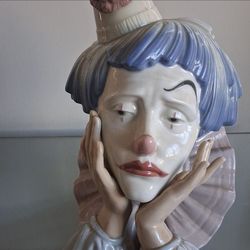 Lladró Sad Clown Porcelain Figurine