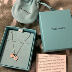 Tiffany and Co . Mini Heart Tag Necklace