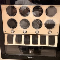 Dukwin YR22C 8 automatic watch winder with jewelry storage