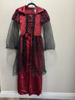 Girl Vampire Black and Red Dress Costume Large