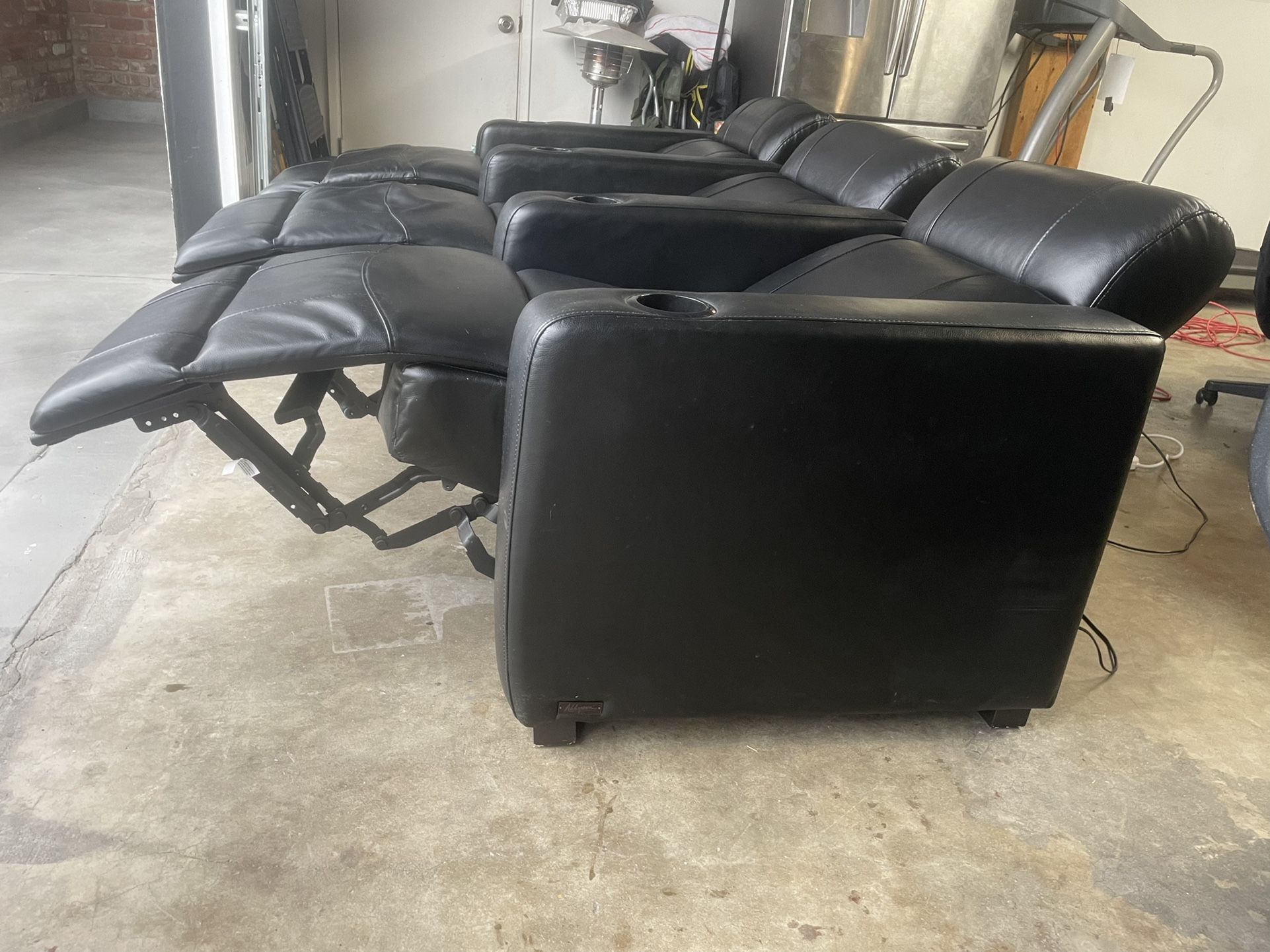 Electric Reclining Leather Movie Lounger Seats Home Theater Seats for Sale in Whittier, CA OfferUp