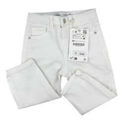 Zara white denim jeans girls Size 9-12 months- NWT