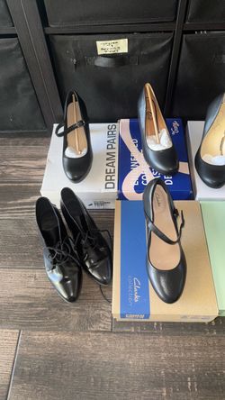 12 pairs of size 9 shoes
