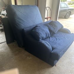 Loveseat With Large Ottoman