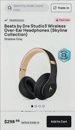 Beats by Dre Studio3 Wireless Headphones Shadow Gray