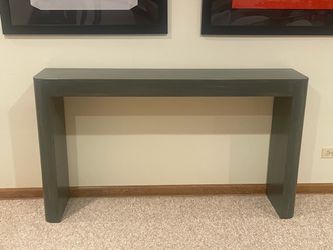 Grayish-brown Lacquer Waterfall Console Table