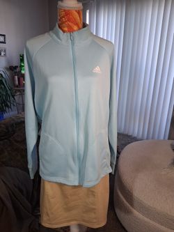 Adidas Blue Zip Athletic Jacket Sz 1x