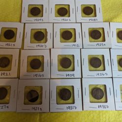 Collector Bundle Of Early Date Wheat Cent Coins