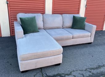 Beige Egan II Modern Sectional Chaise Sofa from Living Spaces