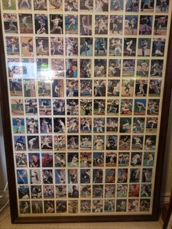 Framed. Uncut TOPPS Baseball Cards 1995 And 1997.