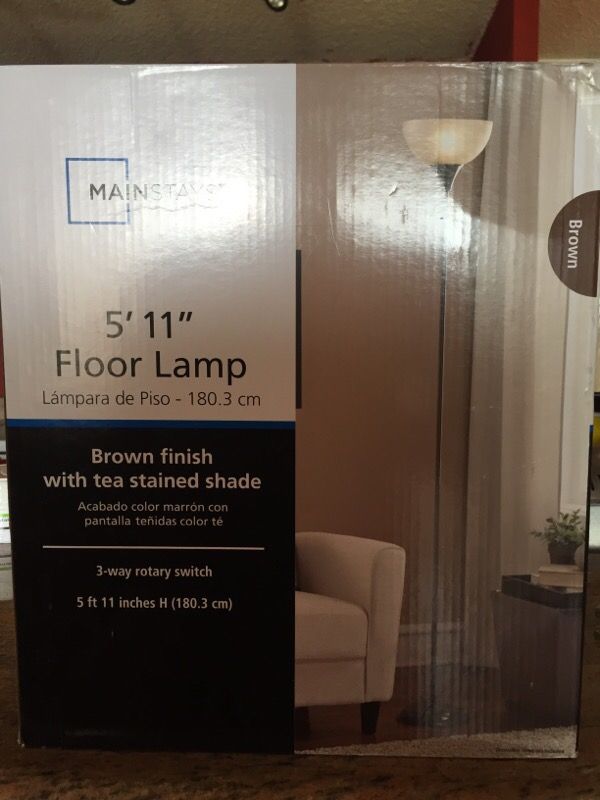 Last chance!!!!Mainstays brown 5'11 Floor Lamp