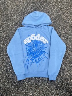 Blue Sp5der Hoodie Size L