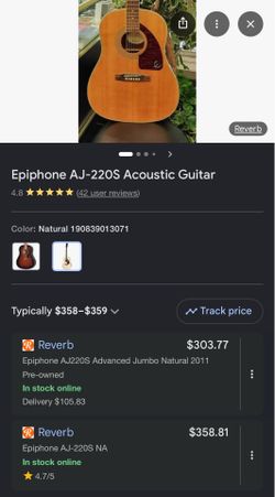 Epiphone AJ-220S Acoustic Guitar