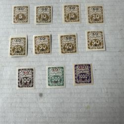 Eastern Silesia Postage Due Complete Set of 11 Mint Hinge 