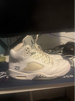Jordan 5 Retro Metallic White Size 10 Men