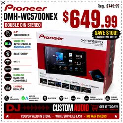Pioneer DMH-WC5700NEX Double Din Car Stereo Bluetooth USB Wireless Apple Carplay Android Auto YouTube Netflix HDMI 🚨 Payment Options Available 🚨