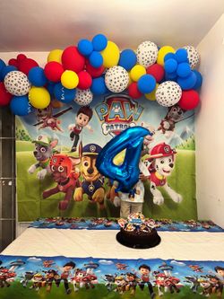 Paw patrol backdrop very big a great material