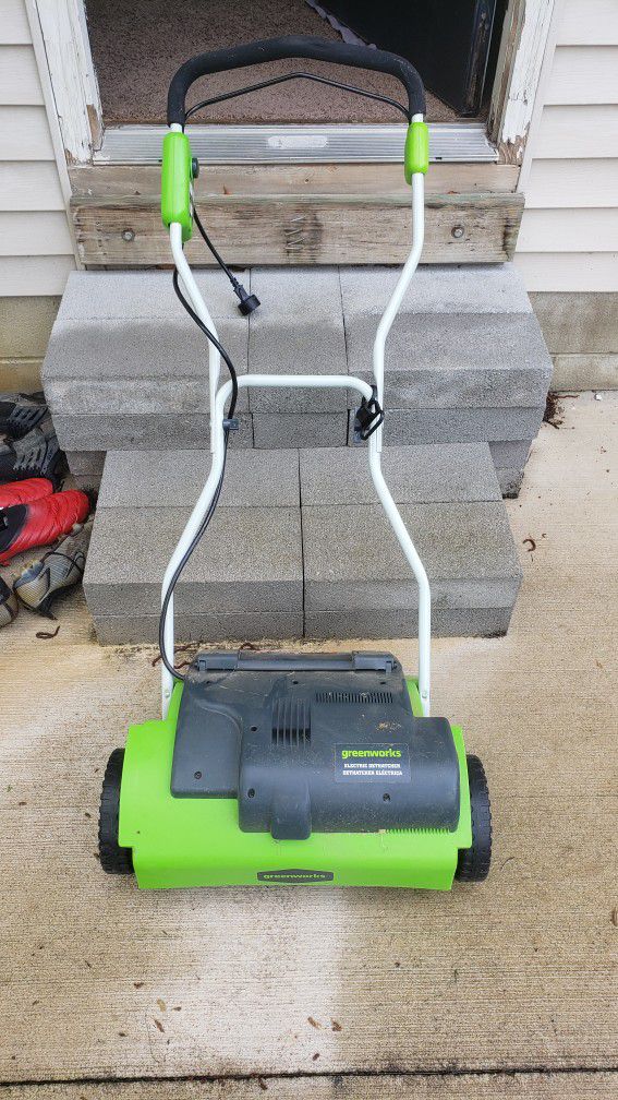 Greenworks 10 Amp 14-inch Corded Electric Dethatcher (Stainless Steel Tines)