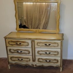 Antique Dresser Drawer With Mirror 