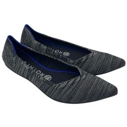 Rothy’s Heather gray pointed toe comfy flats women’s Size 8
