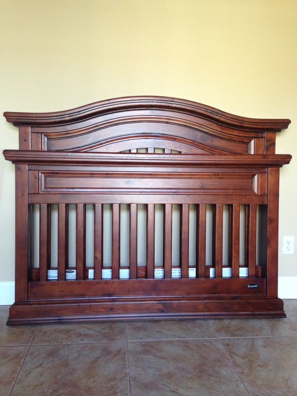 3 In 1 Bonavita Sheffield Wood Crib Toddler Bed Double Bed For