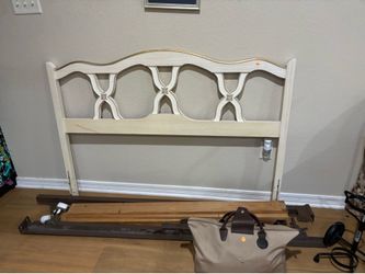 Full bed frame, mattress and box spring