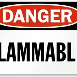 2 Pack Danger Flammable Metal Sign $15