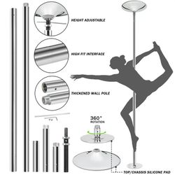 45mm Adjustable Dancing Pole, Spinning & Static Dancing Pole for Training Exercise Home Gym